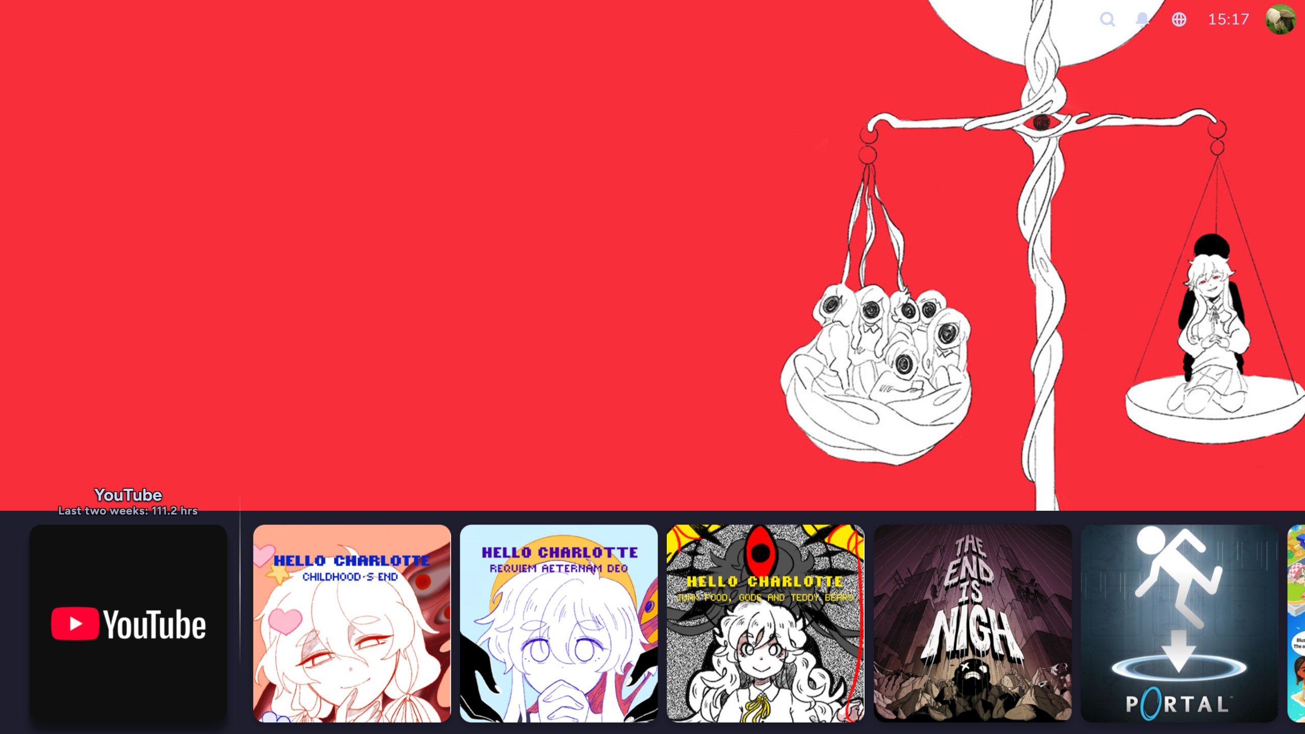 screenshot of my current steam home page