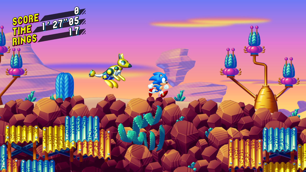 sonic mania 2 screenshot from christian whitehead's bsky account